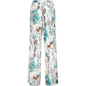 DIDI Dames Pants Breezer print in Offwhite with Palm festival print maat 46