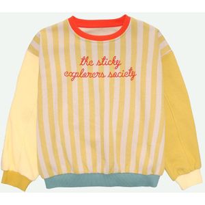 Sticky Lemon - sweater - stripes - reed green + sandy yellow stripes