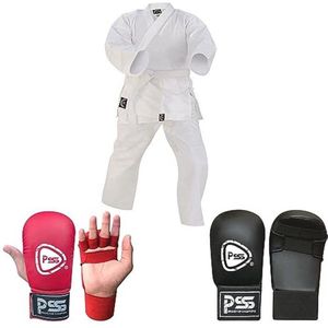 Karate Studentenuniform voor Kinderen - Vechtsport Training Pak met Wanten - Maat X-Small