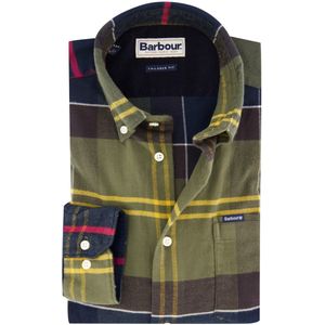 Barbour - Tailored Fit - Casual Overhemd - Groen - Button-down Boord