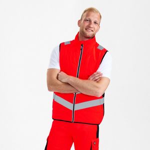 F. Engel 5159 Safety Quilted Inner Vest Red/Black maat L