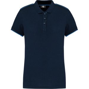 WK. Designed To Work Contrasterende damespolo Day To Day korte mouwen WK271 - Navy / Light Royal Blue - L