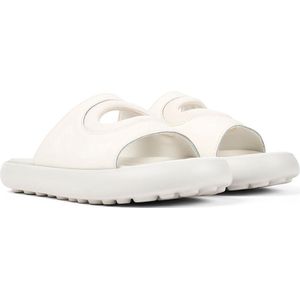 Camper - K201620 Sandalen - Wit - Leren/Textiel - Dames Slippers met Neopreen Details