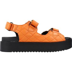 Yellow - 7824 NAP - Platte Sandalen - Oranje