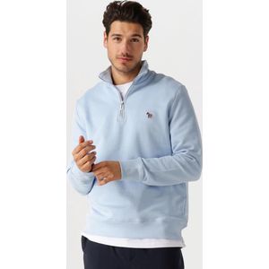 Paul Smith Mens Ls Reg Fit Half Zip Top Zebra Truien & Vesten Heren - Sweater - Hoodie - Vest- Blauw - Maat S
