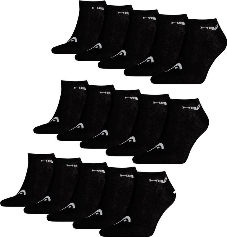 HEAD - Sneaker Sokken - Zwart - 15 Paar - Unisex