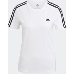 adidas Sportswear Essentials Slim 3-Stripes T-shirt - Dames - Wit- M