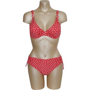 Rösch - bikiniset - rood met witte stippen - Maat 75D + S