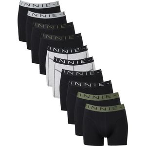 Vinnie-G Boxershorts Voordeelpakket - 10 stuks - Black/Forest Green/Grey - Maat XXL - Heren Onderbroeken - Geen irritante Labels - Katoen heren ondergoed