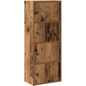 vidaXL - Boekenkast - Bewerkt Hout - Oud Houtkleurig