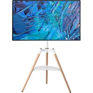 JGS® - Chique Houten TV-Standaard met Draaifunctie, Verstelbaar en Geschikt voor 32-65 Inch Schermen -