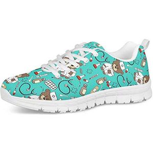 Lichtgewicht Dames Sneakers voor Verpleegkundigen – Mesh Sportschoenen voor Wandelen en Hardlopen (maat 36-45)