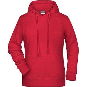 James and Nicholson Dames/dames Raglan Sleeved Hoodie (Rood)