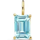 14K geelgoud hanger blauw topaas 4028351