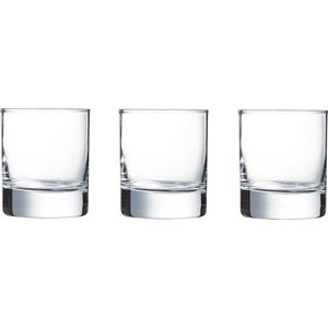 12x Stuks tumbler waterglazen/whiskyglazen transparant 200 ml - Glazen - Drinkglas/waterglas