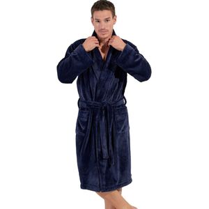 HOM - Everest - Badjas - Blauw - Velours