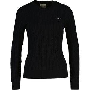 GANT - Stretch Cotton Cable C-Neck Sweater - Zwart