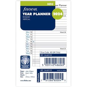 Filofax Mini 2024 Year planner verticaal
