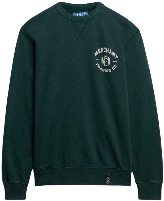 Superdry - Merchant Graphic Sweatshirt - Groen - Man