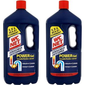 WC NET Ontstopper Power Gel Soda & Javel - 2 x 1,5 l