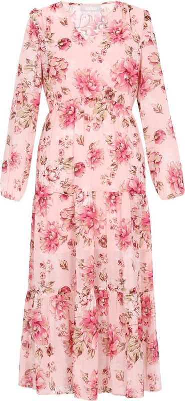 Usha Jurk  kaki / rosé / oudroze