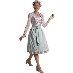 dressforfun - Midi-Dirndl Oberammergau model 2 XL - verkleedkleding kostuum halloween verkleden feestkleding carnavalskleding carnaval feestkledij partykleding - 304628