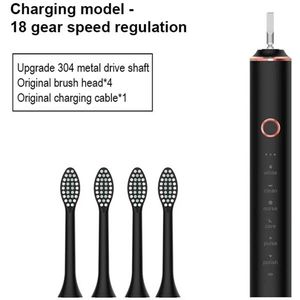 Elektrische tandenborstel Oplaadbare tandenborstel Slimme oplaadbare tandenborstel - Zwart