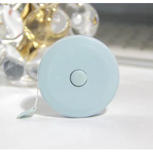 5 stuks oprollbaar mini meetlint (150cm) - Multifunctioneel zachte meetband voor lichaamsmaten en kleding, huiselijk gebruik (blauw)