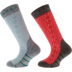 SINNER Girls Ski Socks Stars Double Pack Wintersportsokken Kids - Maat 31-34