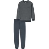 Schiesser - Comfort Essentials - Pyjama - Grijs - Katoen - Lange Mouw
