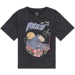 ROXY - T-shirt - Zwart - Katoen - Korte Mouwen
