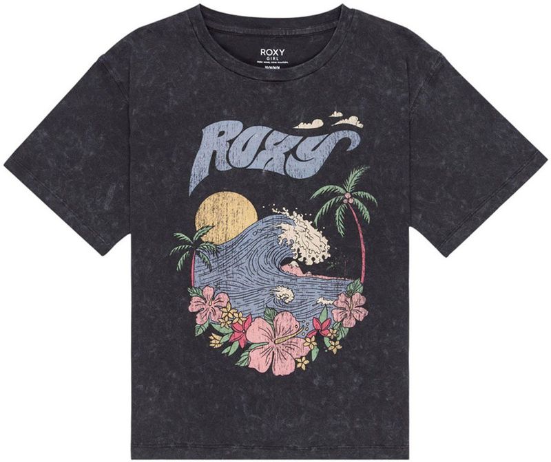 ROXY - T-shirt - Zwart - Katoen - Korte Mouwen