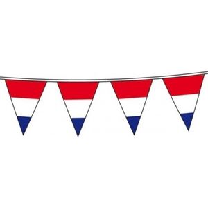Haza - Vlaggetjes vlag kleuren rood-wit-blauw Holland plastic 10m