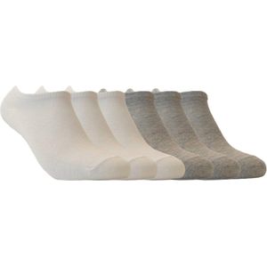 6 paar Sneakersokken - Wit/Grijs - 39/42