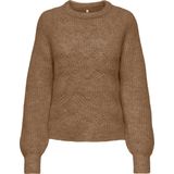 Only - Onlgila Life LS Structure O-Neck BF Knt - Bruin Melee - Trui