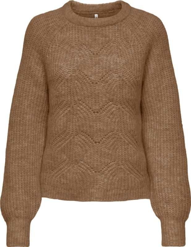 Only - Onlgila Life LS Structure O-Neck BF Knt - Bruin Melee - Trui