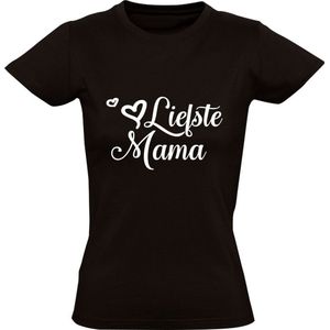 Liefste mama Dames T-shirt | Moederdag | oma | moeder | Zwart