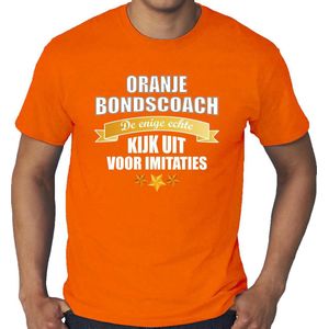 Grote maten oranje t-shirt de enige echte bondscoach Holland / Nederland supporter EK/ WK voor heren XXXL