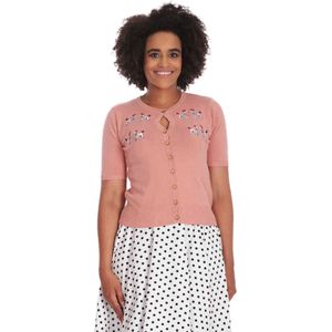 Banned - The Kissing Poodles Cardigan - M - Roze