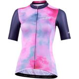 Nalini - Dames - Fietsshirt - Korte mouwen - Wielrenshirt - Zomer - TRENDY LADY JERSEY - SMOKE/DEEP BLUE - S