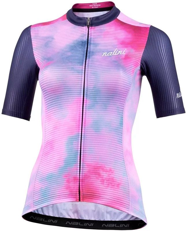 Nalini - Dames - Fietsshirt - Korte mouwen - Wielrenshirt - Zomer - TRENDY LADY JERSEY - SMOKE/DEEP BLUE - S
