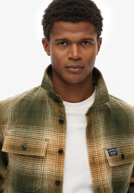 Superdry - Wool Miller - Overshirt - Ruitdessin - Oversized Pasvorm