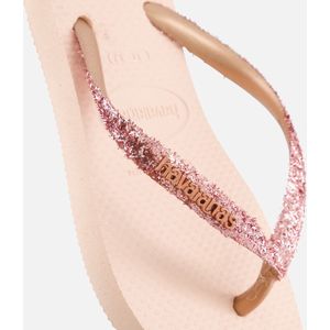 Havaianas Slim Glitter II Slippers roze Rubber - Dames - Maat 37/38
