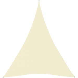 vidaXL - Zonnescherm - driehoekig - 5x7x7 - m - oxford - stof - crèmekleurig
