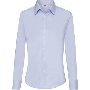 Fruit Of The Loom Vrouwen Dames-Fit Oxford-shirt Lange Mouwen (Oxford Blauw)