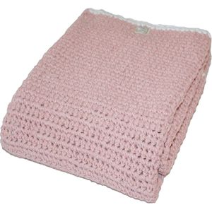 Fair and Cute Gehaakt Ledikantdeken gevoerd Light Pink