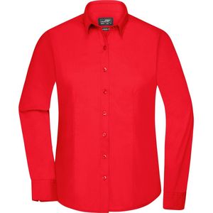 James and Nicholson Blouse Dames Met Lange Mouwen (Tomaten Rood) Maat S