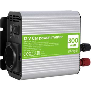 Energenie Auto omvormer 12V > 220V - 300W - Stopcontact + 1 USB - EG-PWC300-01