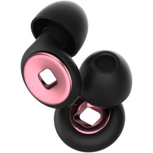 Goodivery - Earplugs - Oordopjes met Lus - Siliconen Oordopjes om te Slapen - Ruisonderdrukking - Zwart en roze