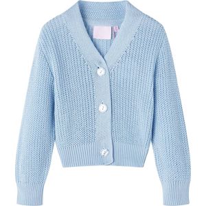vidaXL - Kindervest - gebreid - 116 - blauw